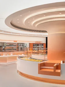 Tension Fabric Light Box Ceiling Application for a Bakery Brand