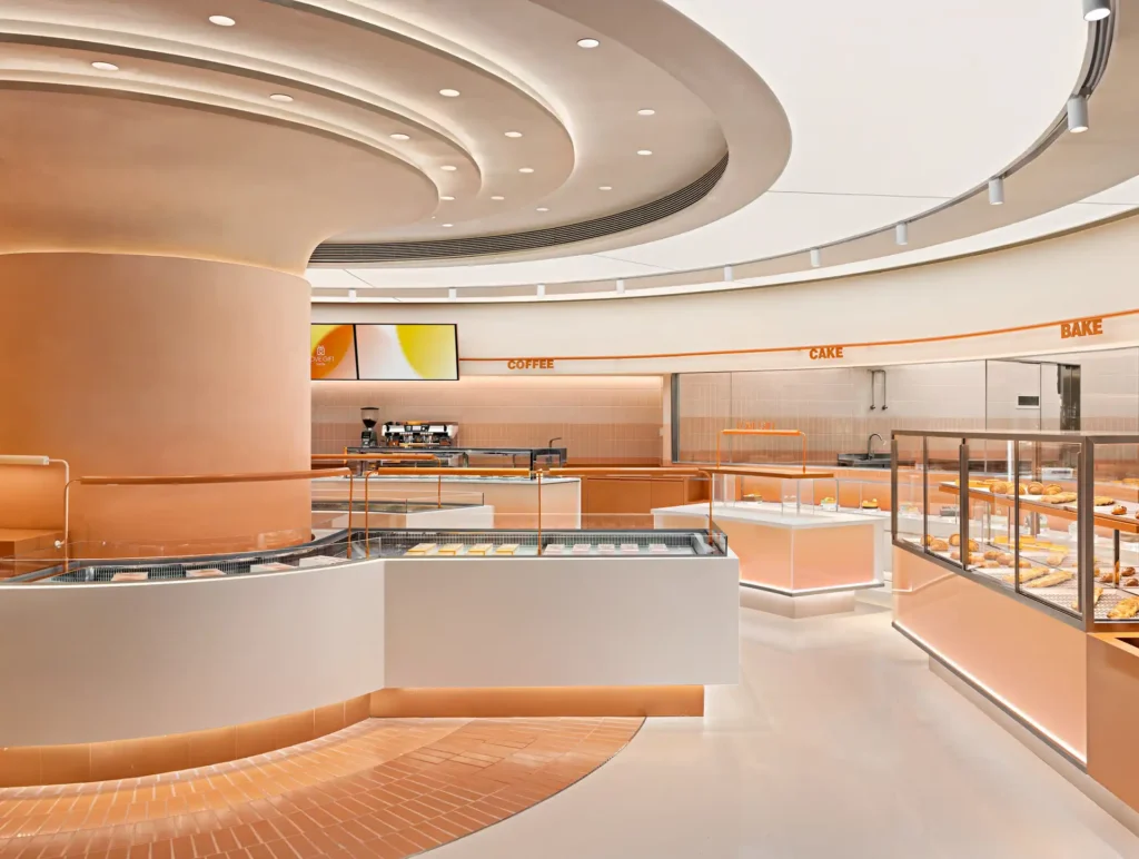 Tension Fabric Light Box Ceiling Application for a Bakery Brand