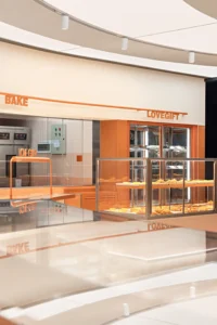 Tension Fabric Light Box Ceiling Application for a Bakery Brand