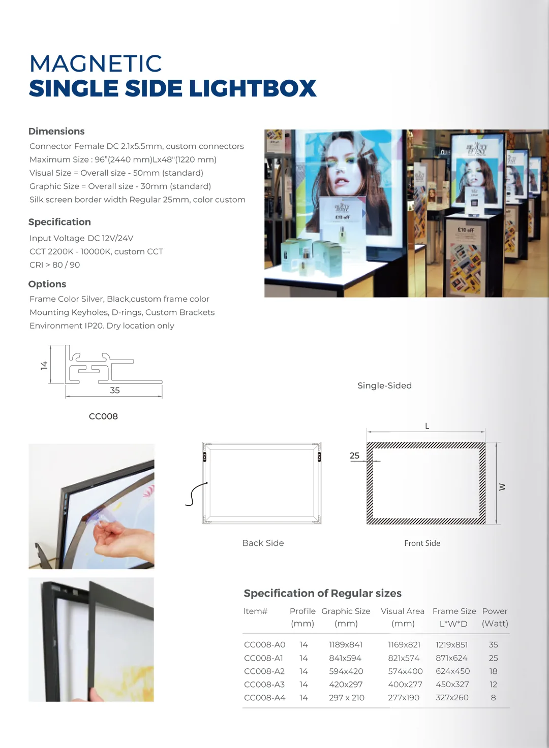 Magnetic Single Side Lightbox introduce